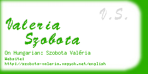 valeria szobota business card
