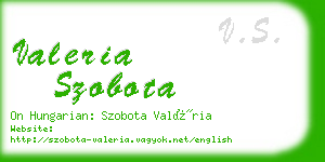 valeria szobota business card